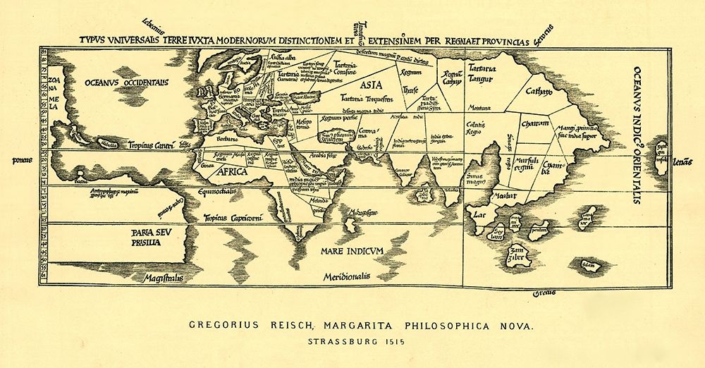 World Map art print by Vintage Maps for $57.95 CAD