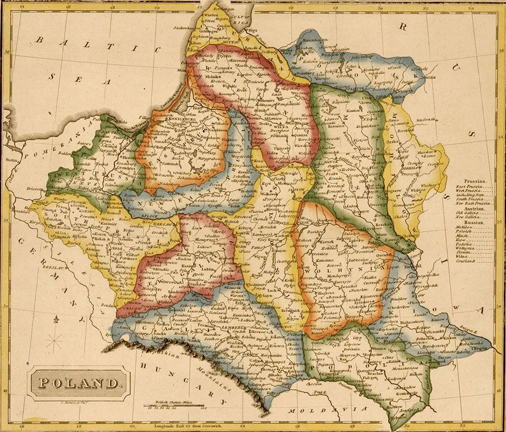 Poland 1817 art print by Vintage Maps for $57.95 CAD