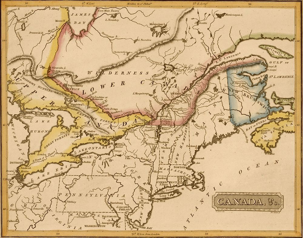 Canada 1817 art print by Vintage Maps for $57.95 CAD