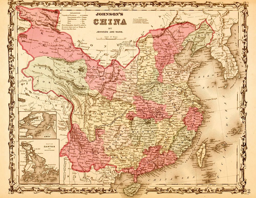 China 1862 art print by Vintage Maps for $57.95 CAD