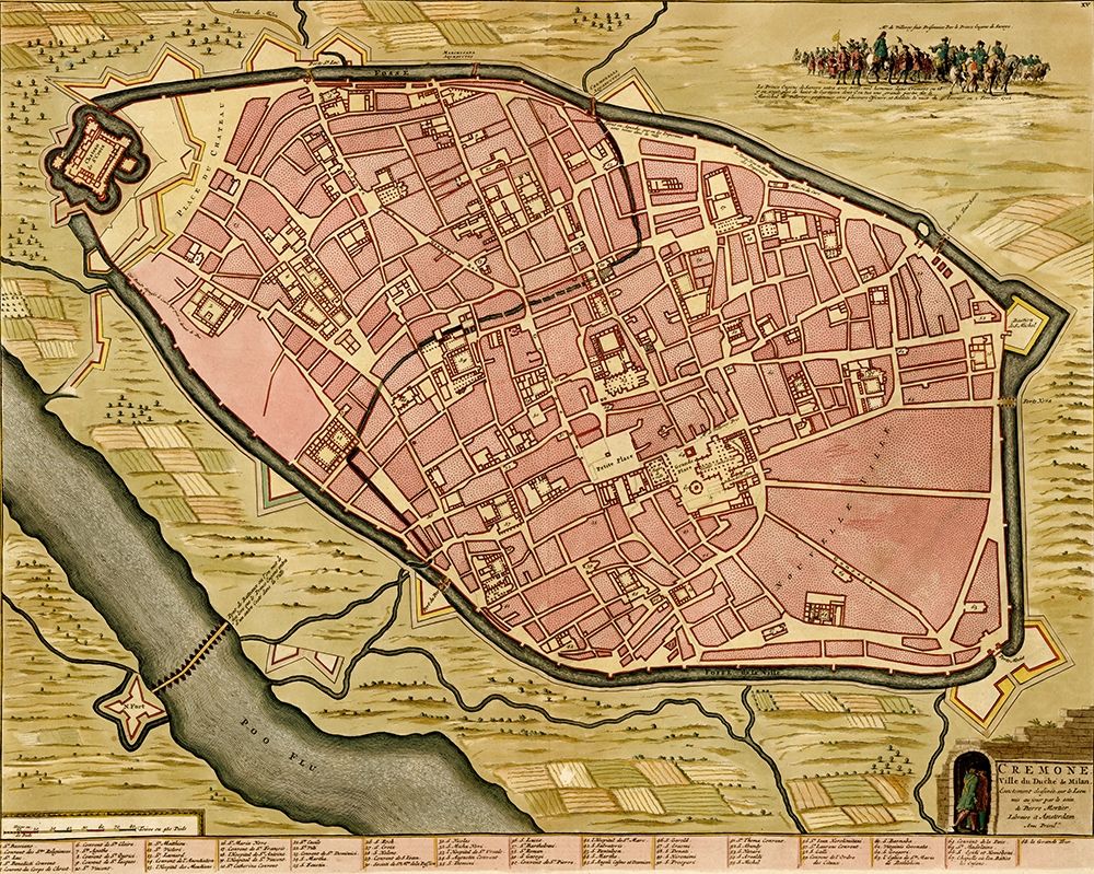 Battlements at Milan 1700 art print by Vintage Maps for $57.95 CAD