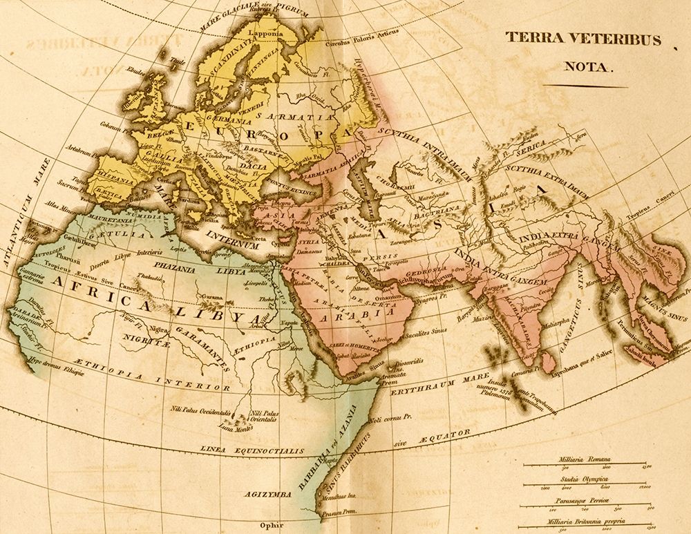 The World in Post Biblical Times art print by Vintage Maps for $57.95 CAD