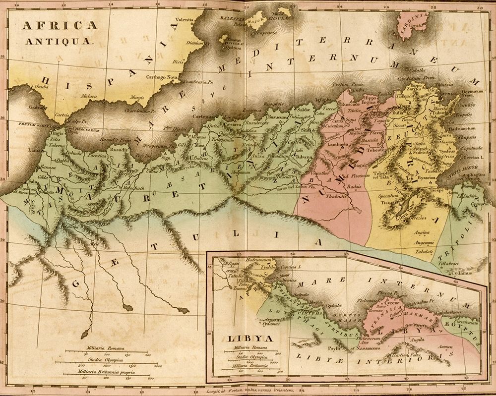 Northern Africa art print by Vintage Maps for $57.95 CAD