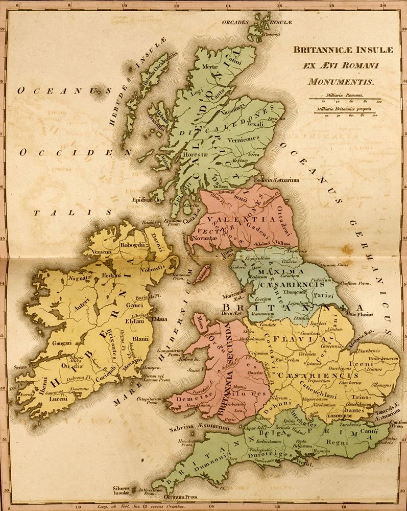 Ancient Britain art print by Vintage Maps for $57.95 CAD
