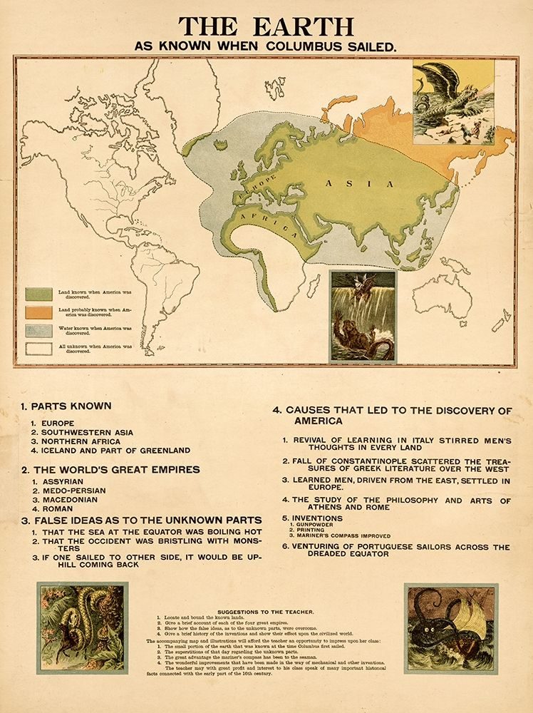 Delineation of the known world by the Eastern Hemisphere art print by Vintage Maps for $57.95 CAD