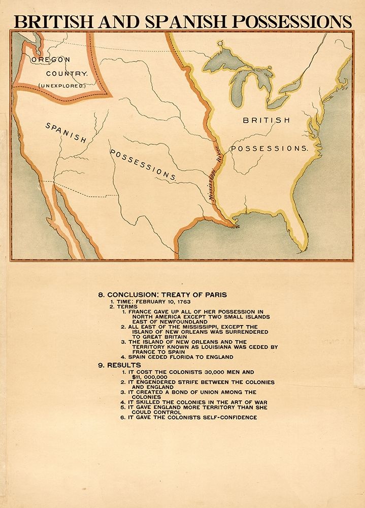 British and Spanish Possessions art print by Vintage Maps for $57.95 CAD