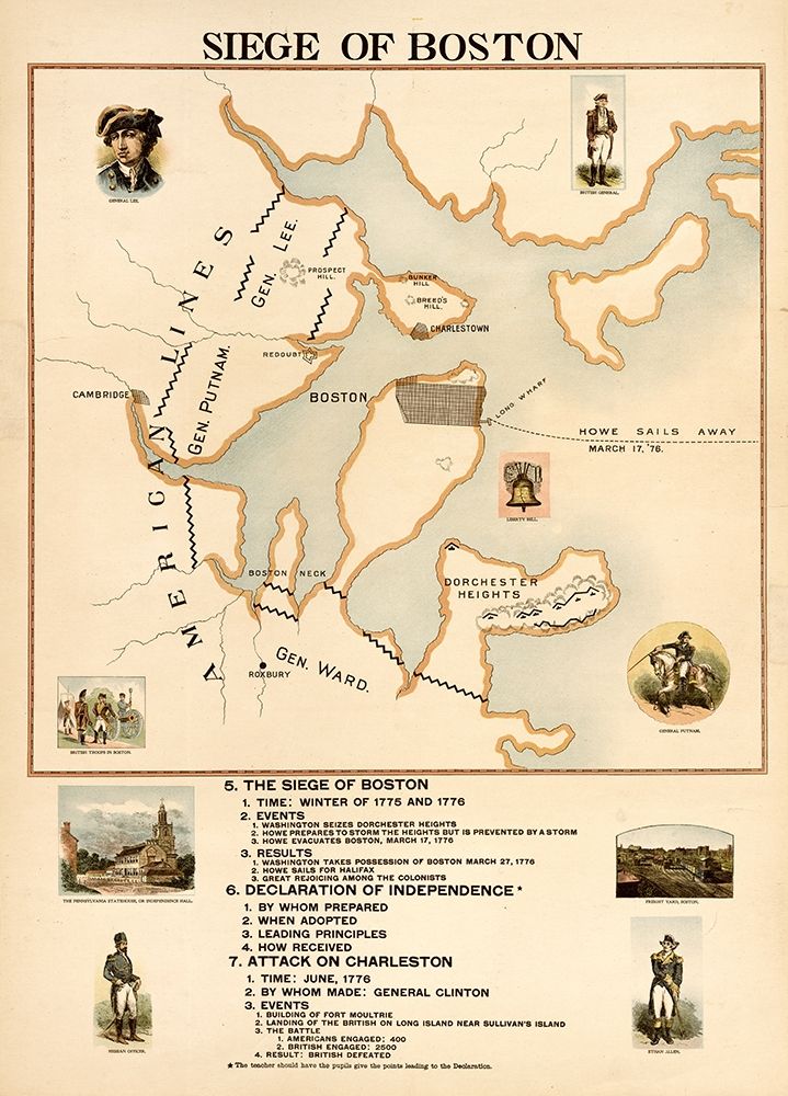 Siege of Boston art print by Vintage Maps for $57.95 CAD