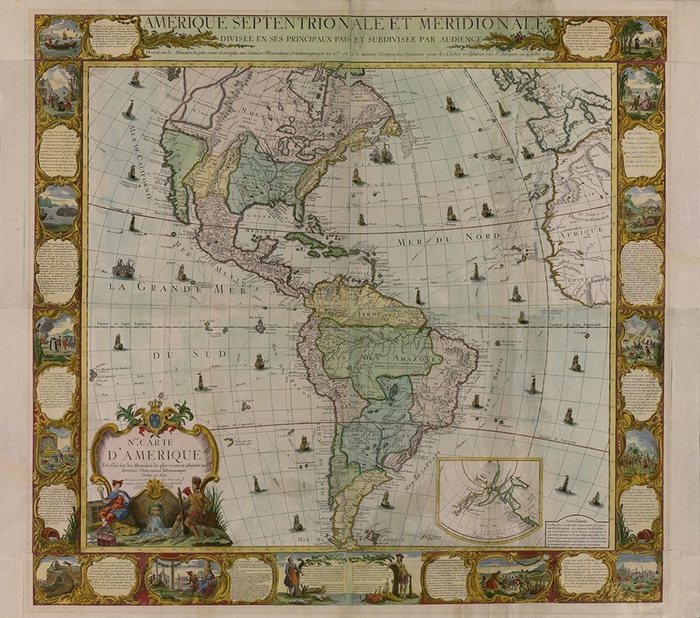 Map of America 1781 art print by Vintage Maps for $57.95 CAD