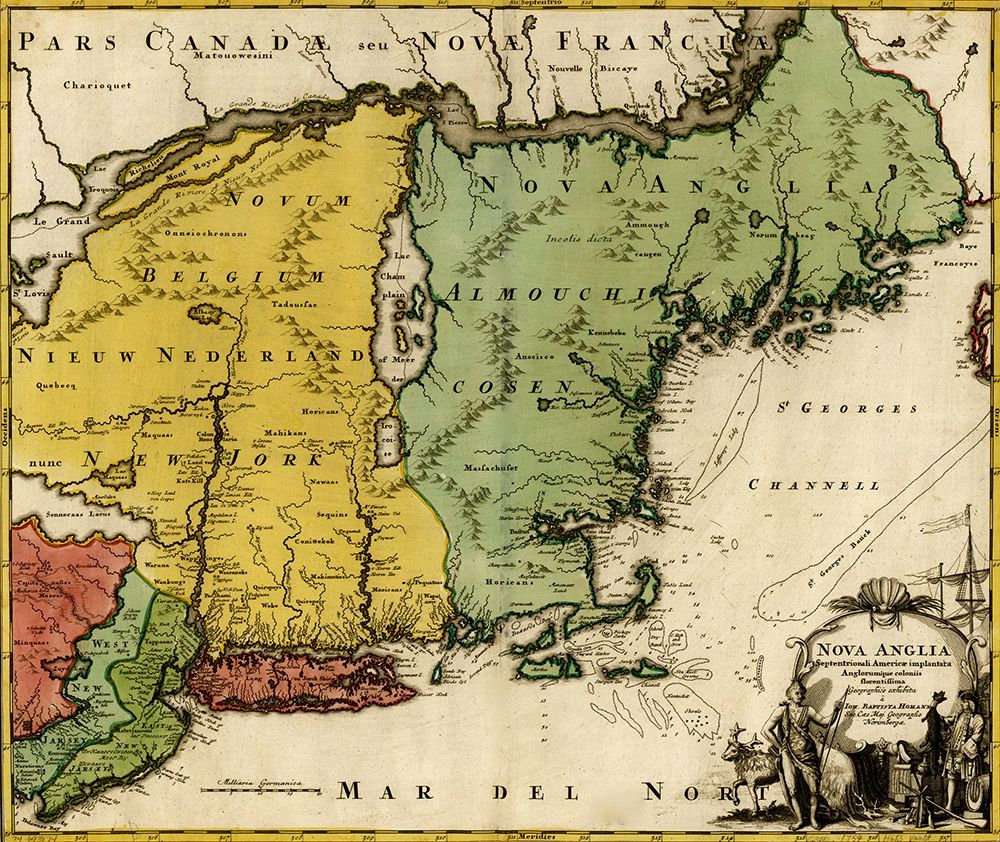 British Colonization in Canada and New England 1770 art print by Vintage Maps for $57.95 CAD