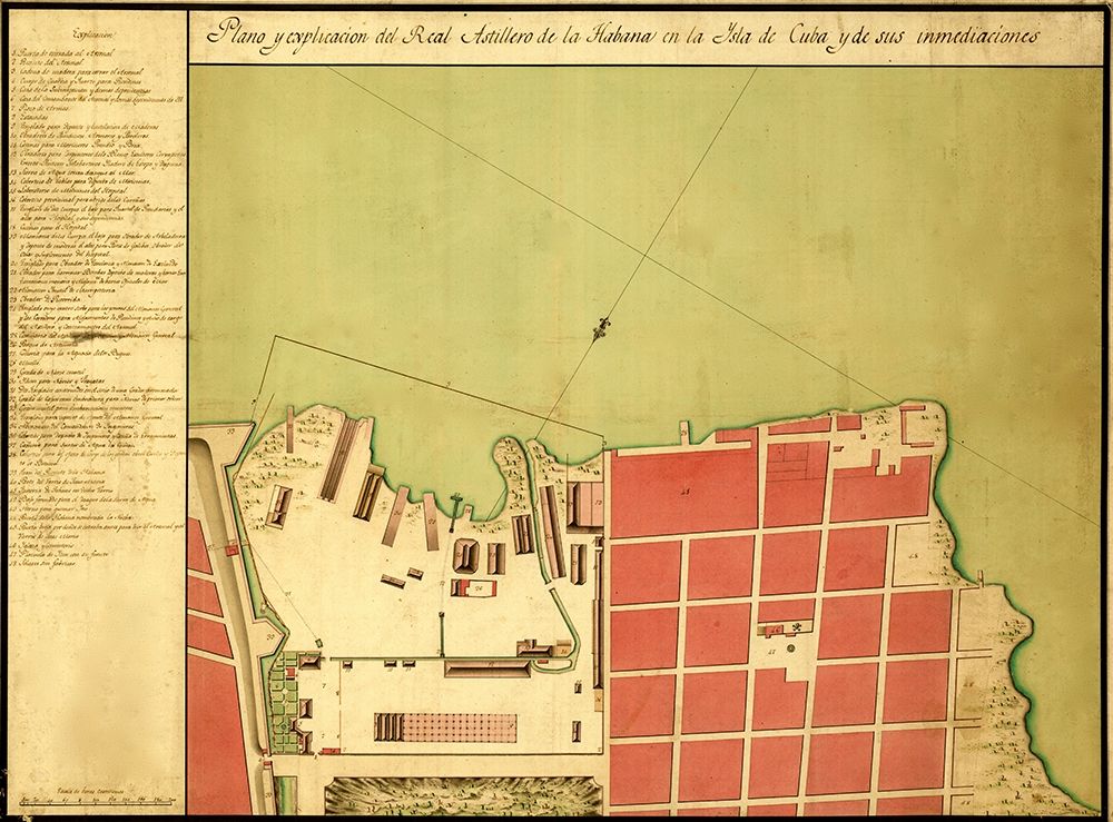 Havana Cuba City Plan 1700 art print by Vintage Maps for $57.95 CAD