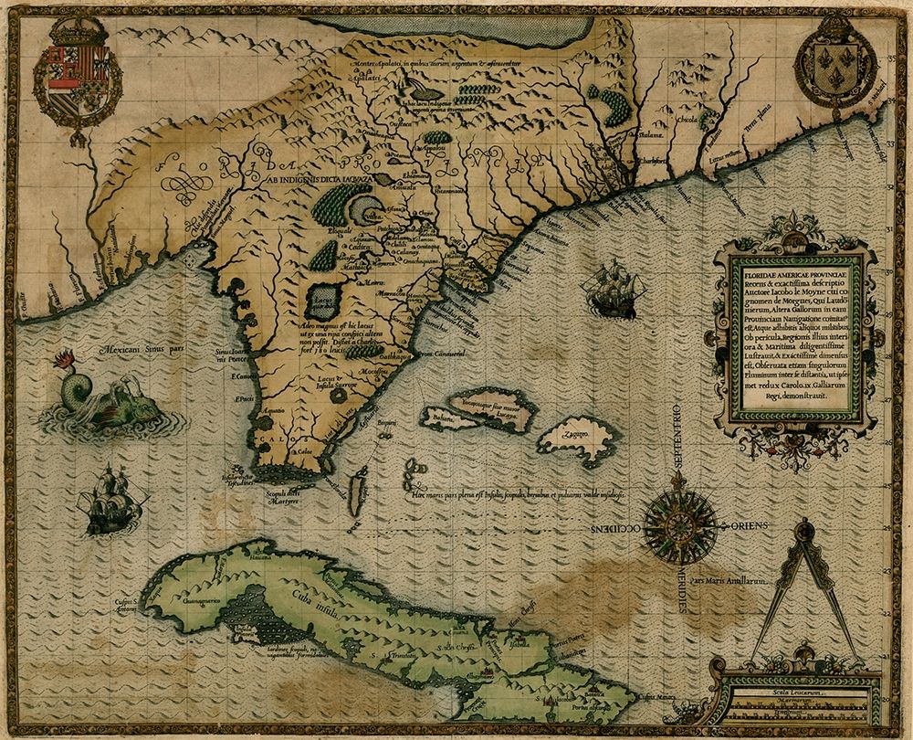 Cuba 1588 art print by Vintage Maps for $57.95 CAD