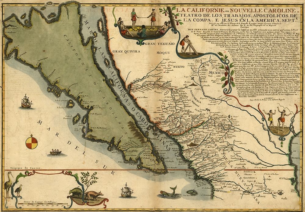 New California 1720 art print by Vintage Maps for $57.95 CAD