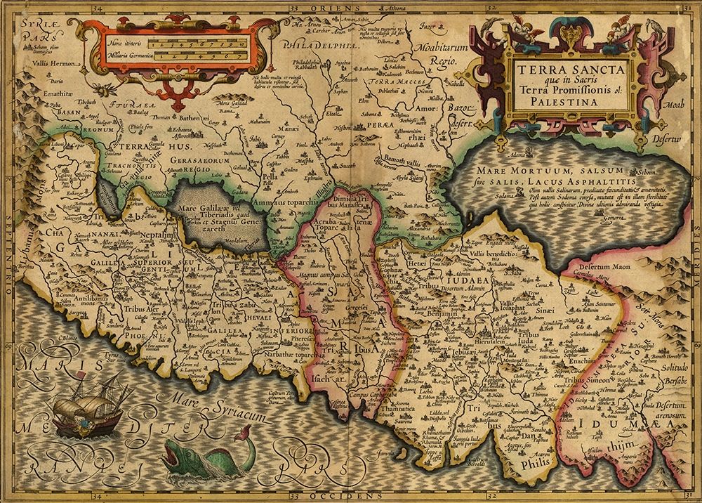 Palestine Holy Land 1782 art print by Vintage Maps for $57.95 CAD