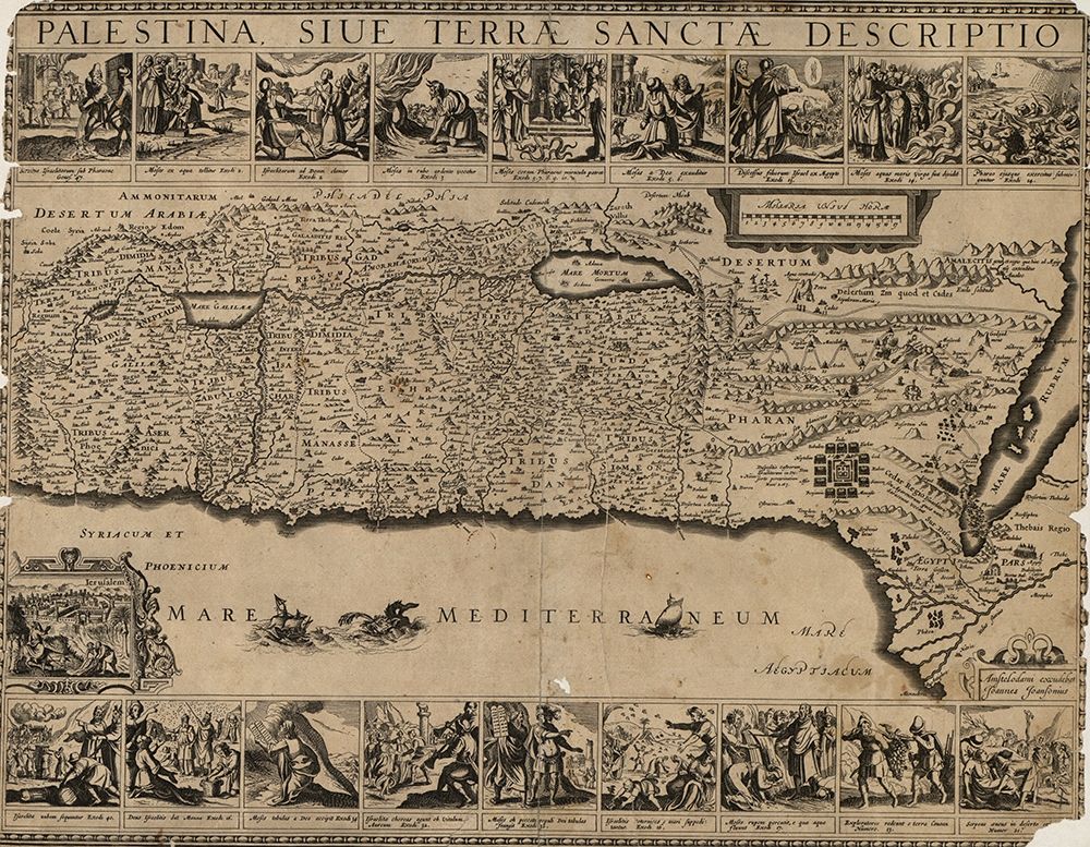 Holyland Land Palestine 1650 art print by Vintage Maps for $57.95 CAD