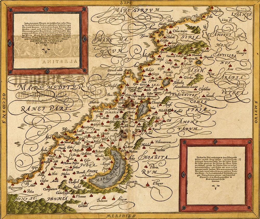 Holy Land and the Twelve Tribes art print by Vintage Maps for $57.95 CAD