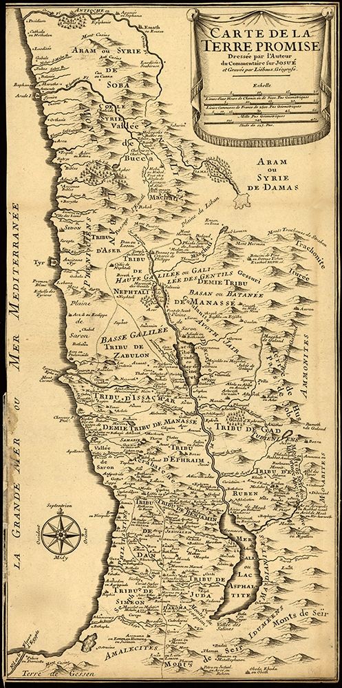 Map of the Promised Land art print by Vintage Maps for $57.95 CAD