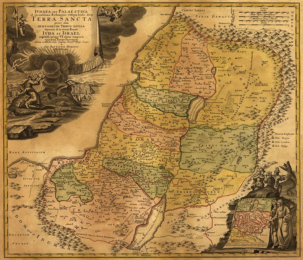 Judea and Palestine Ancient art print by Vintage Maps for $57.95 CAD