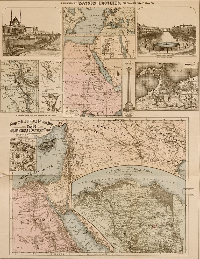 Egypt Arabia Petræa and Southeastern Turkey art print by Vintage Maps for $57.95 CAD