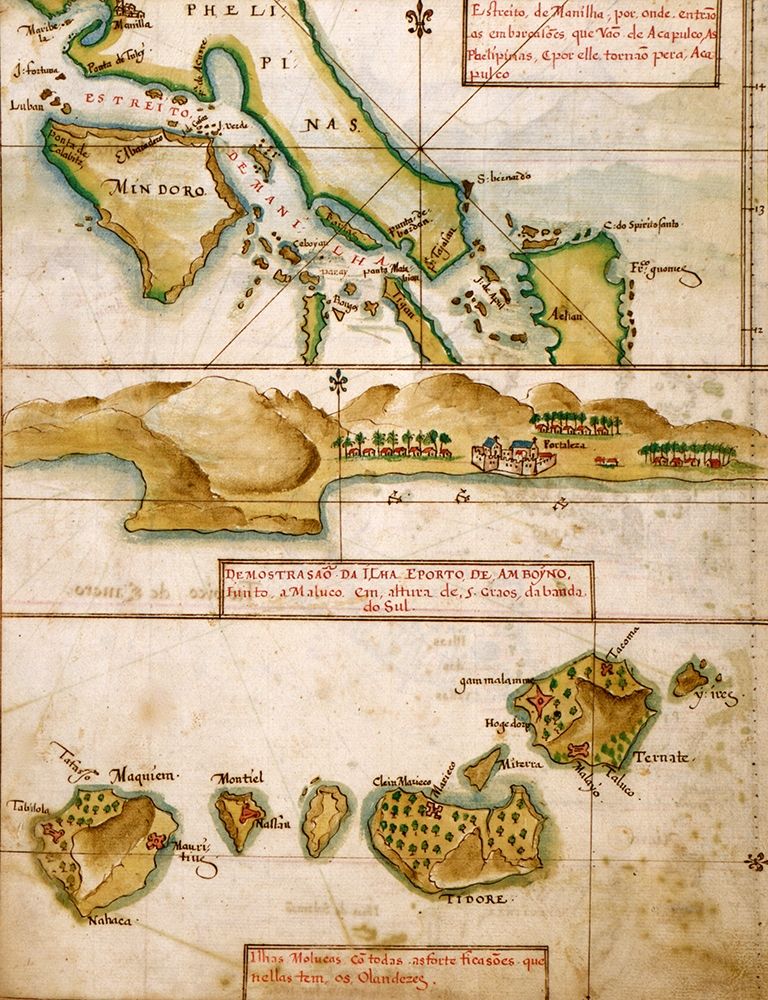Portuguese Map of the East Indies and Philippines 1630 art print by Vintage Maps for $57.95 CAD