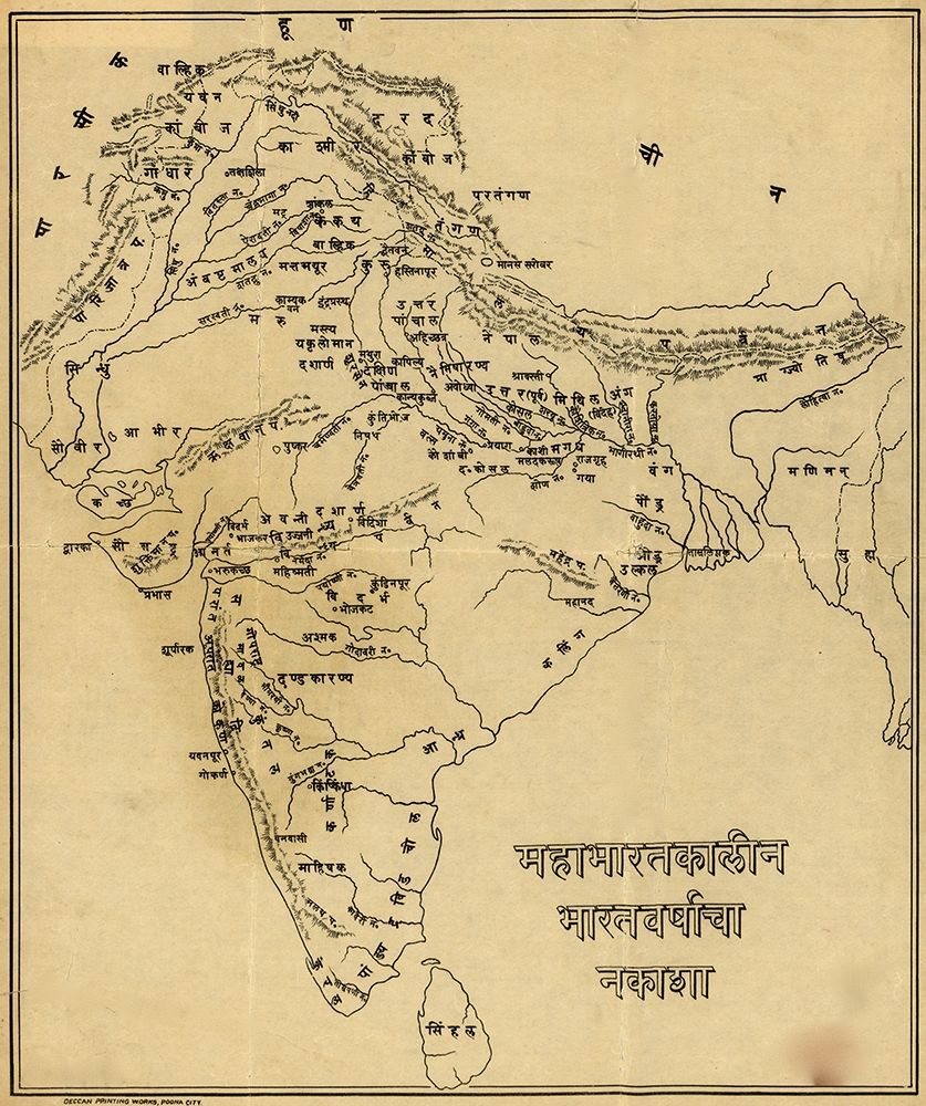 Map of India Hinduism art print by Vintage Maps for $57.95 CAD