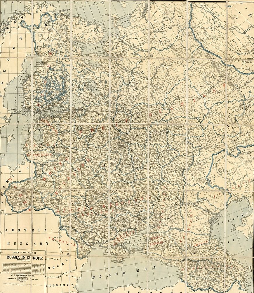 Russia in 1918 during WWI art print by Vintage Maps for $57.95 CAD