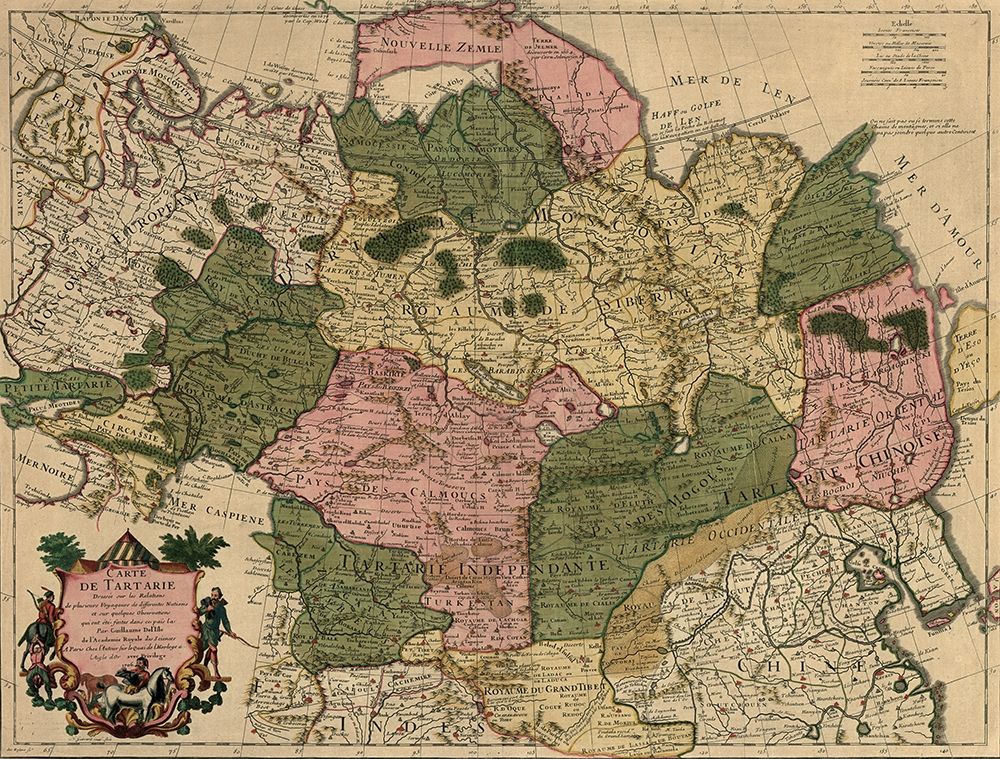 Siberia Russia 1706 art print by Vintage Maps for $57.95 CAD