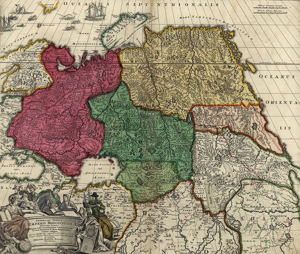 Moscovy Imperial Russia art print by Vintage Maps for $57.95 CAD