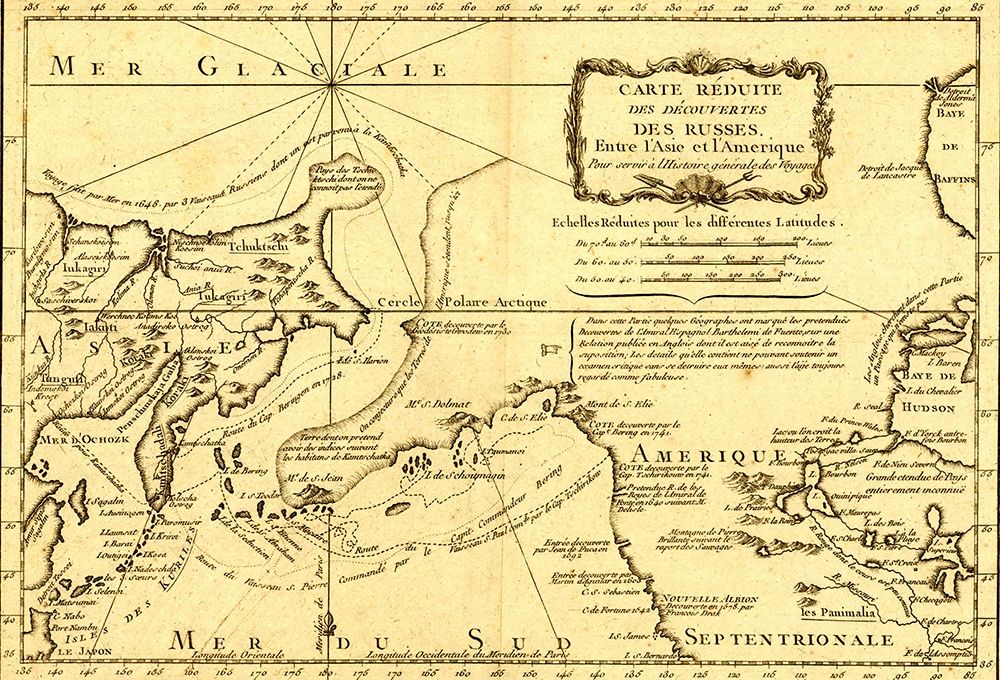 Russia enters the Americas art print by Vintage Maps for $57.95 CAD
