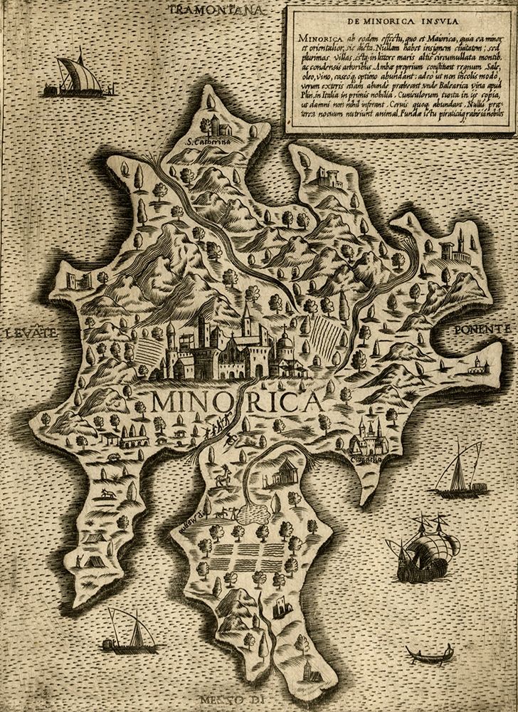 Island of Minorica 1568 art print by Vintage Maps for $57.95 CAD