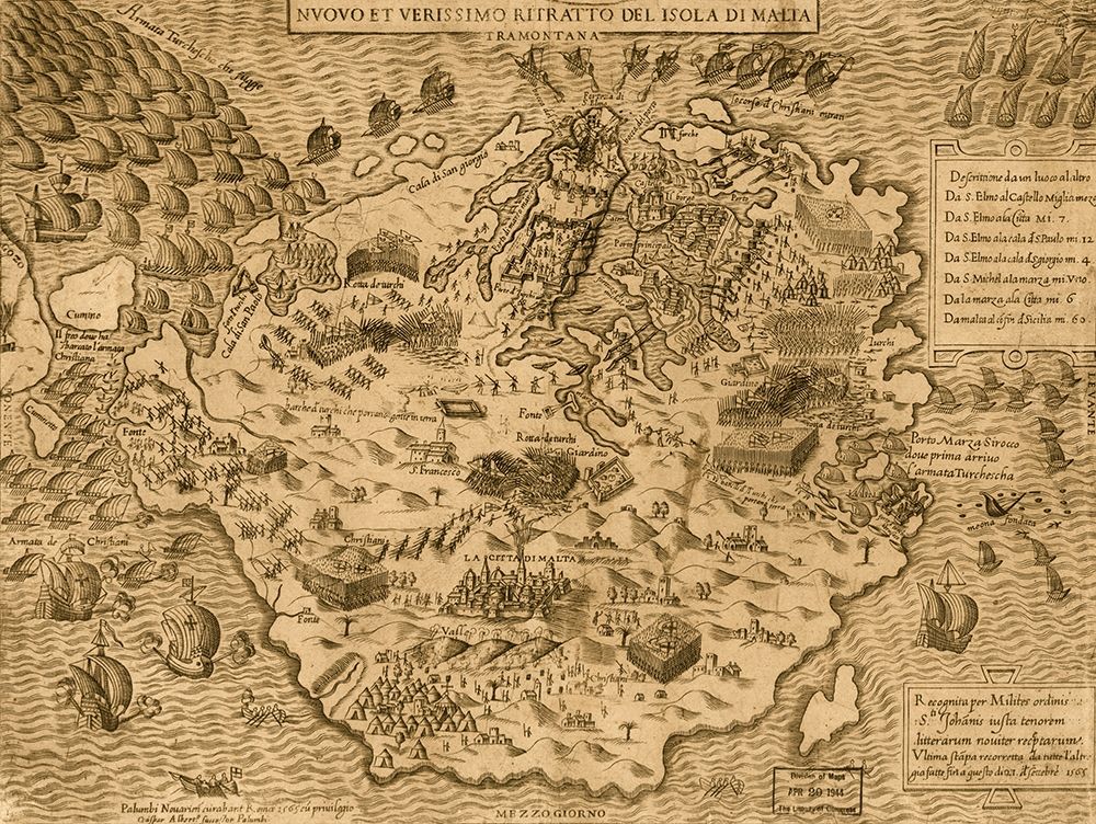 Island of Malta 1568 art print by Vintage Maps for $57.95 CAD