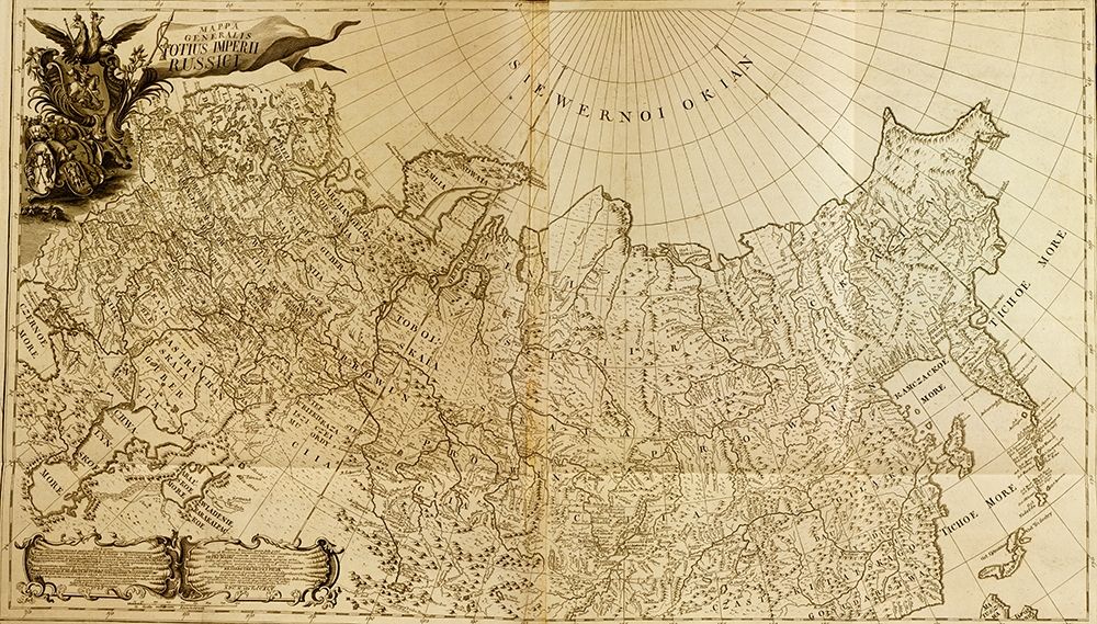 Map of Imperial Russia 1745 art print by Vintage Maps for $57.95 CAD