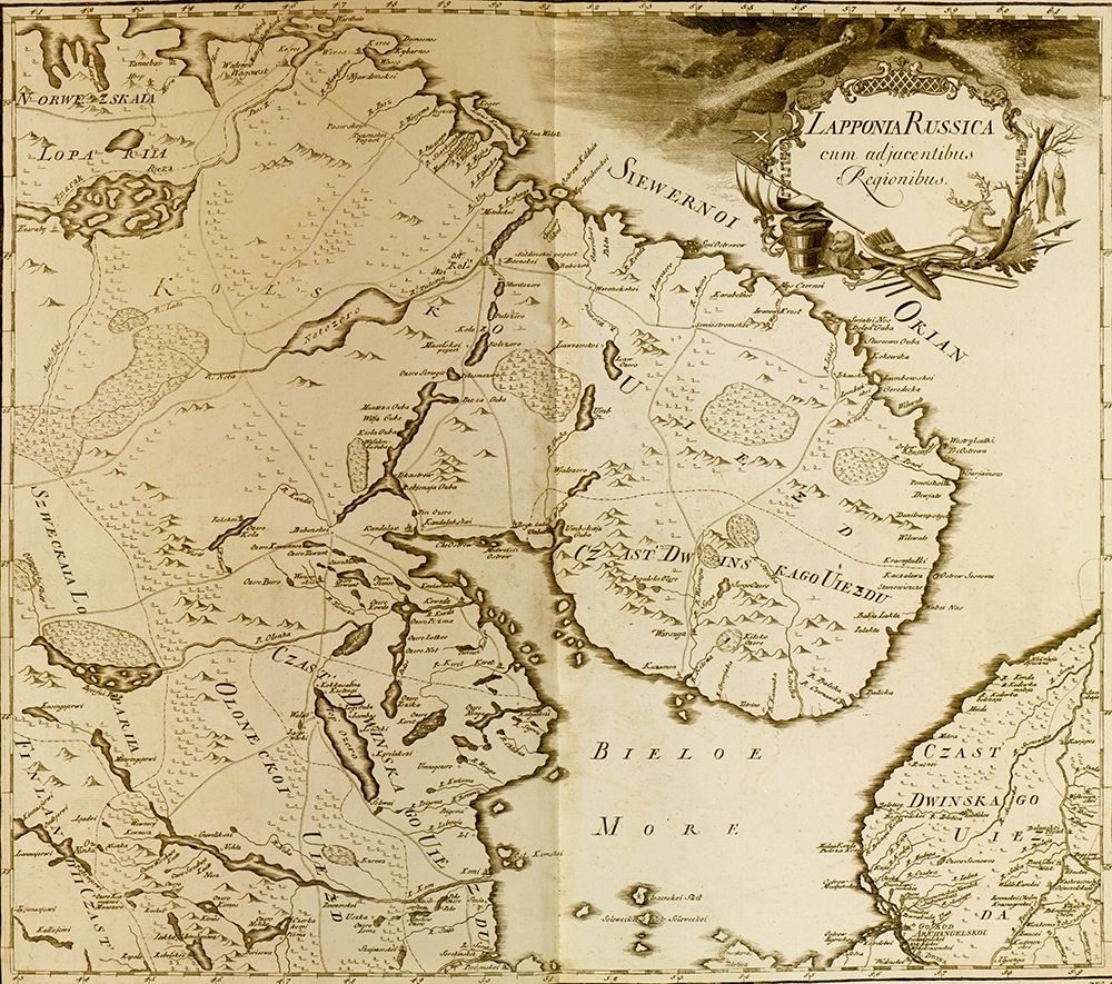 Russian Lappland 1745 art print by Vintage Maps for $57.95 CAD