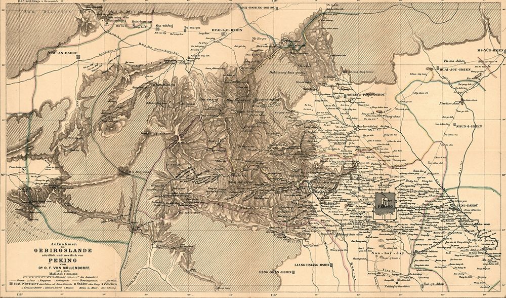 Mongolia 1915 art print by Vintage Maps for $57.95 CAD