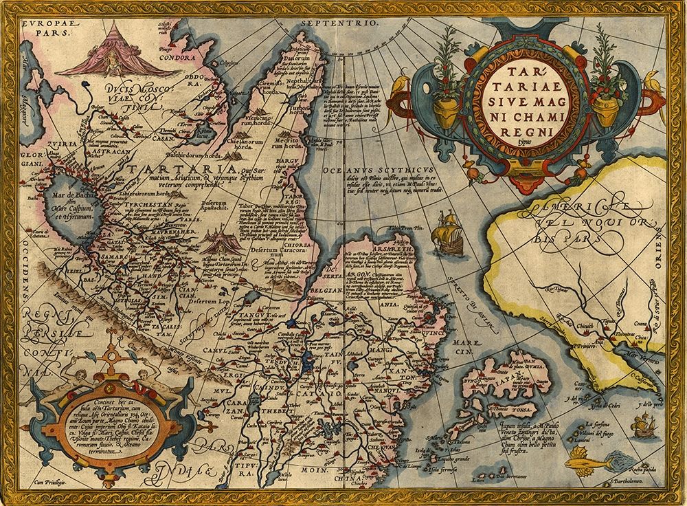Asia 1570 art print by Vintage Maps for $57.95 CAD