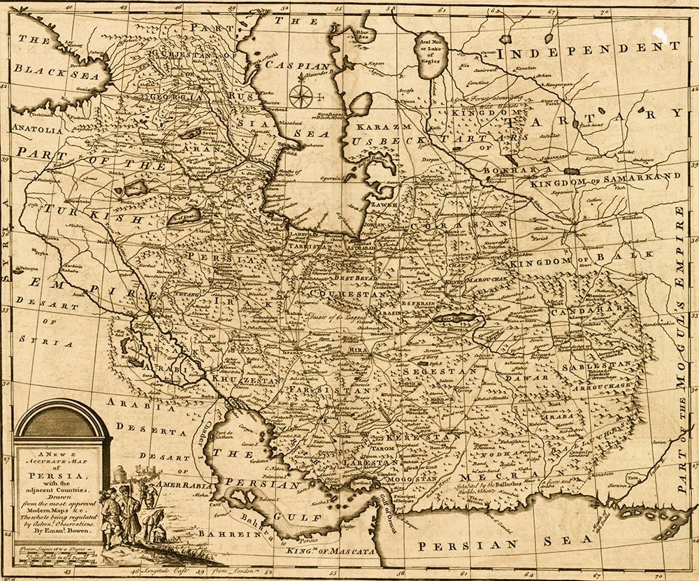 Persia Iran 1767 art print by Vintage Maps for $57.95 CAD