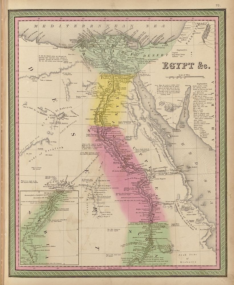 Egypt 1849 art print by Vintage Maps for $57.95 CAD