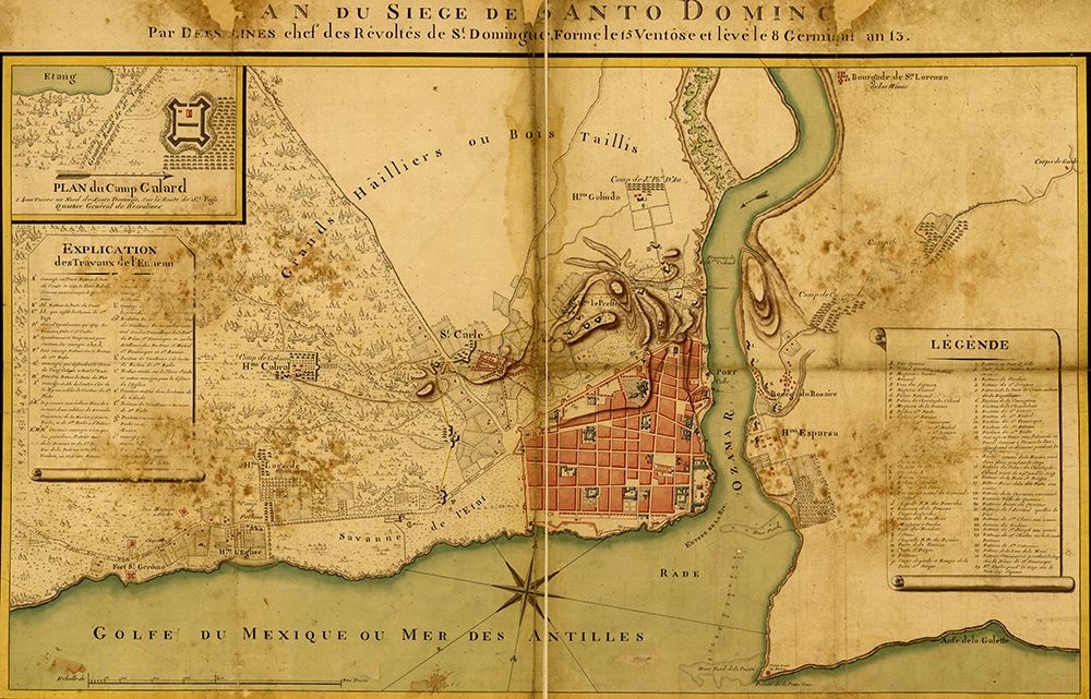 Siege of Santo Domingo 1895 art print by Vintage Maps for $57.95 CAD