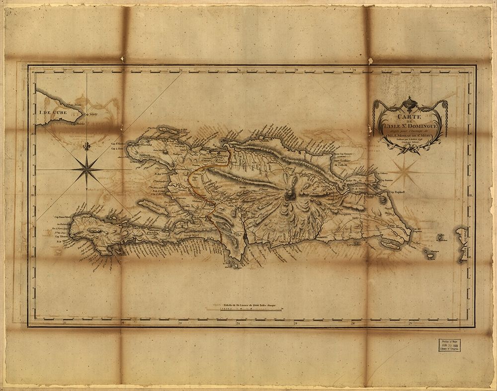 Santo Domingo 1796 art print by Vintage Maps for $57.95 CAD