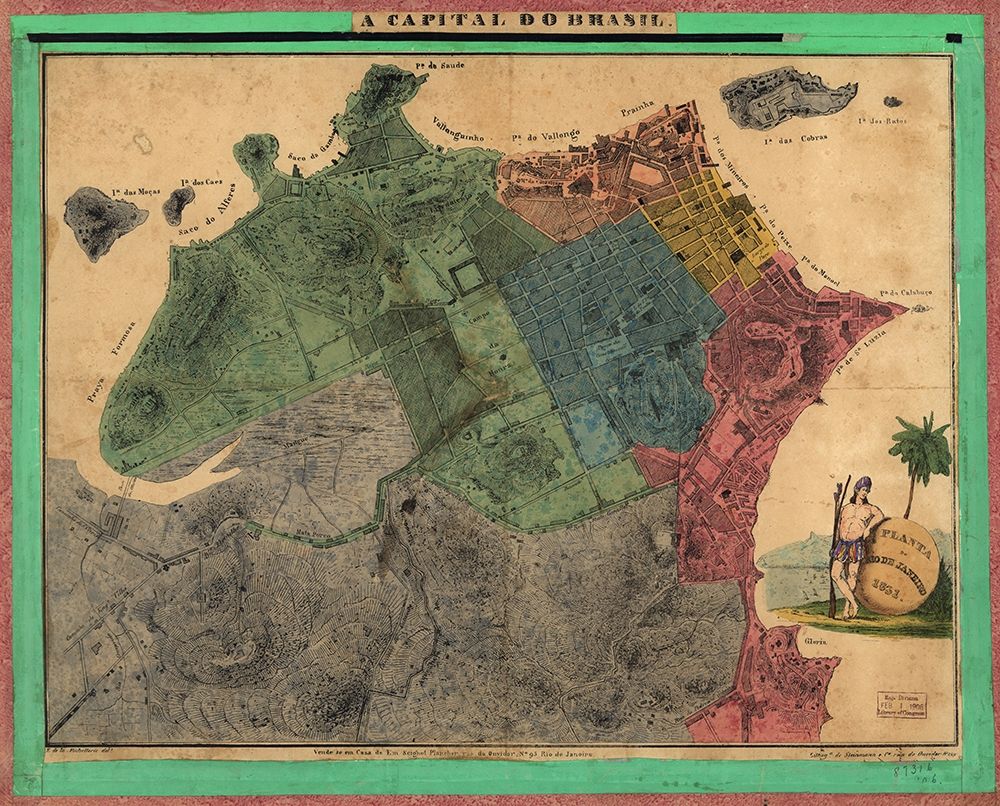 Rio De Janiero Capital do Brazil 1831 art print by Vintage Maps for $57.95 CAD