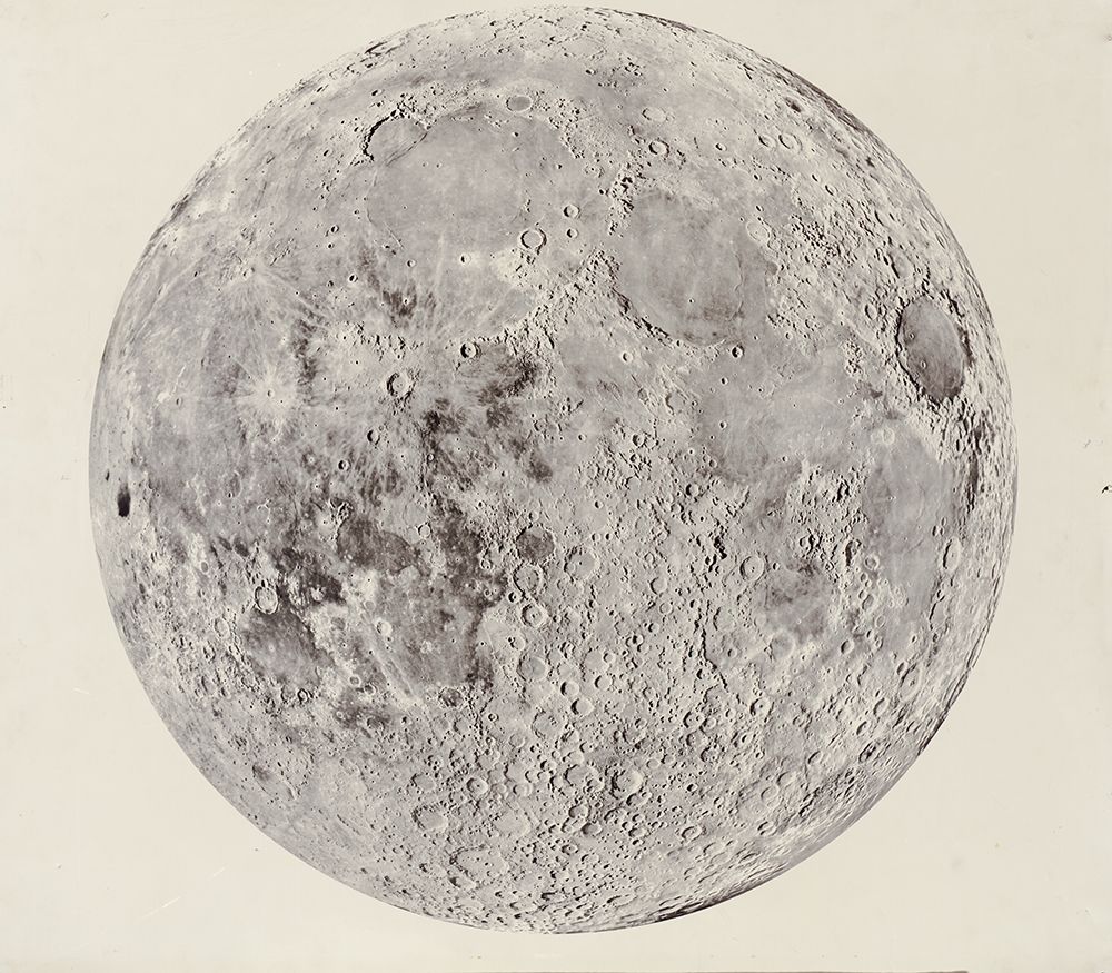 Moon surface with Craters art print by Vintage Maps for $57.95 CAD
