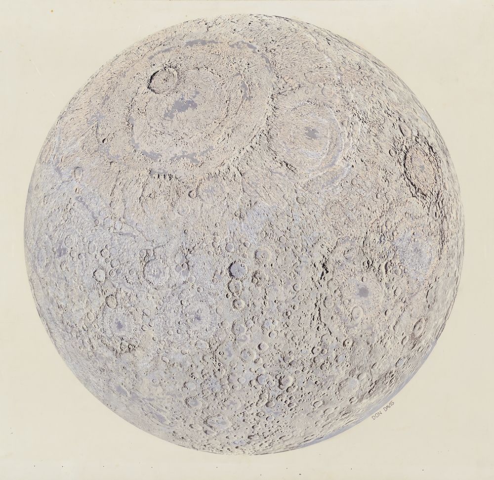 Moon surface with Craters art print by Vintage Maps for $57.95 CAD