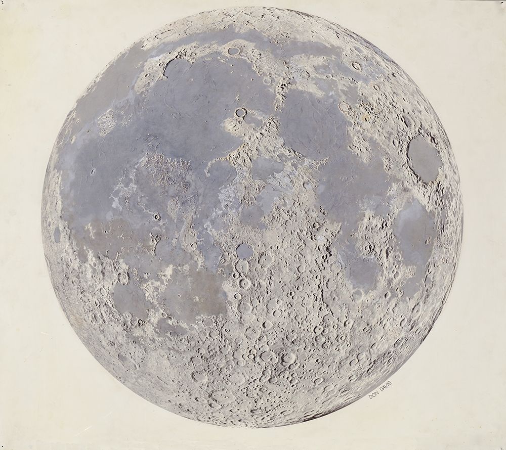 Moon surface with Craters art print by Vintage Maps for $57.95 CAD