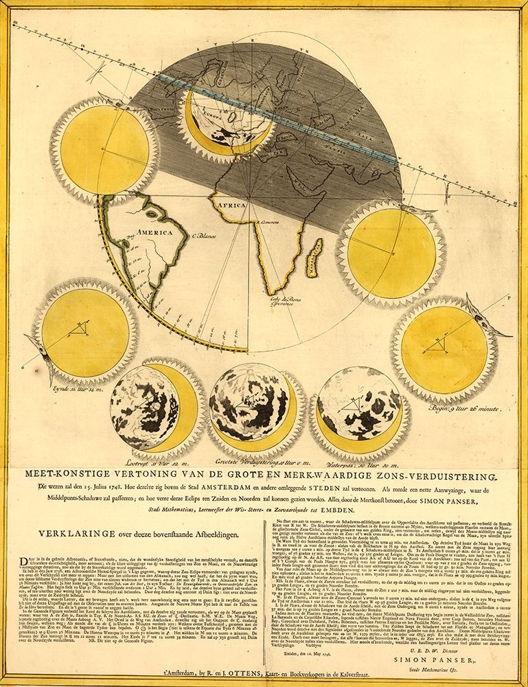 Lunar Phases art print by Vintage Maps for $57.95 CAD
