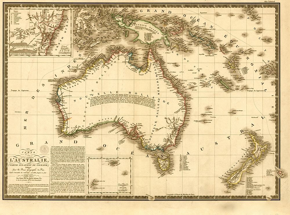 Australia 1826 art print by Vintage Maps for $57.95 CAD