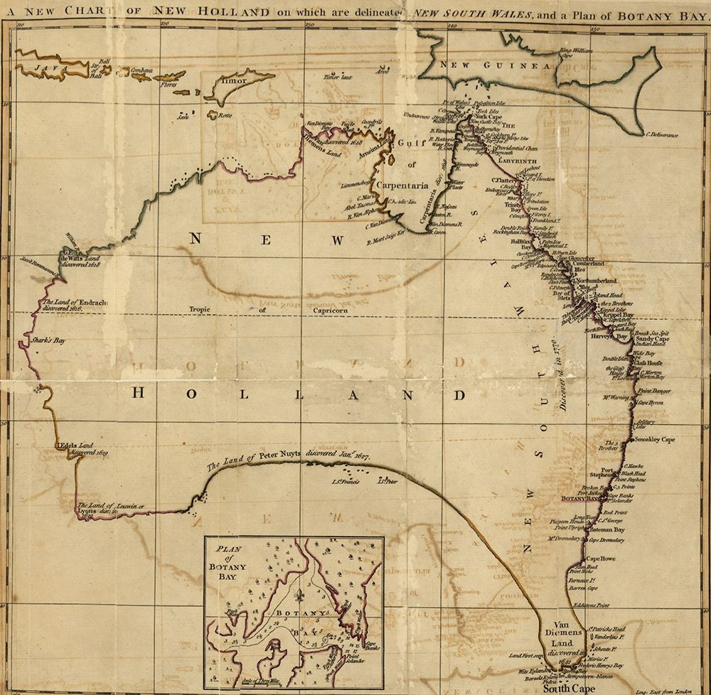 Australia AKA New Holland 1800 art print by Vintage Maps for $57.95 CAD