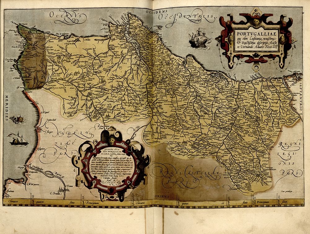 Portugal 1650 art print by Vintage Maps for $57.95 CAD