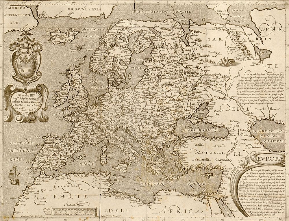 Europe art print by Vintage Maps for $57.95 CAD