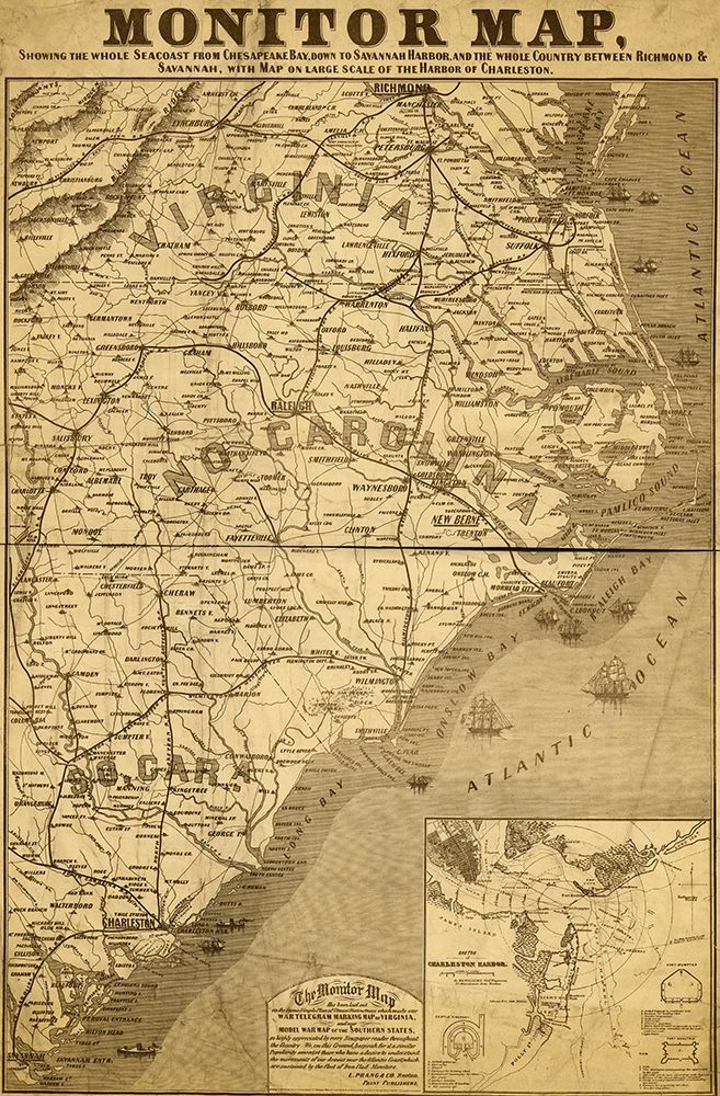 Eastern Seaboard in 1863 art print by Vintage Maps for $57.95 CAD