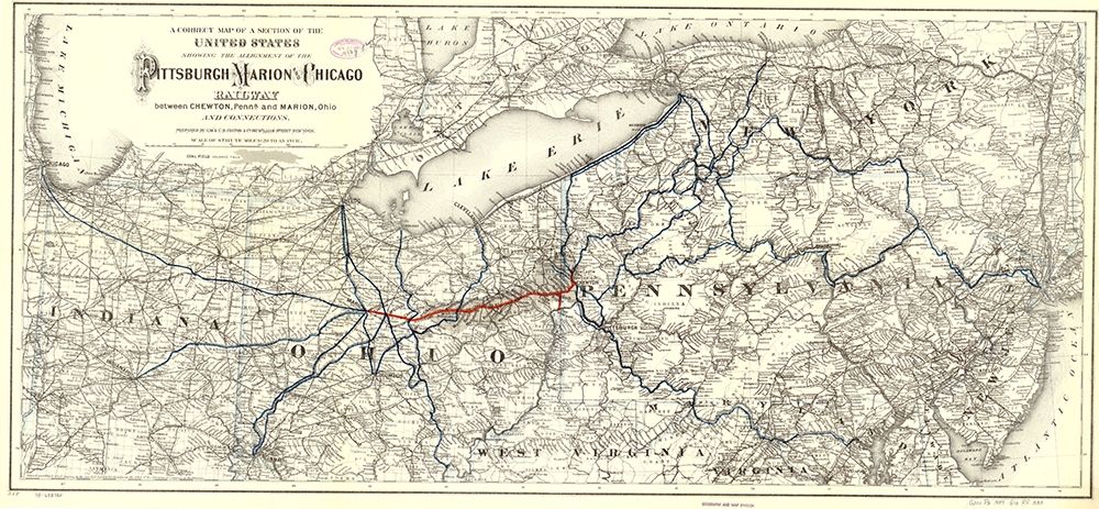Pittsburgh Marion and Chicago 1887 art print by Vintage Maps for $57.95 CAD
