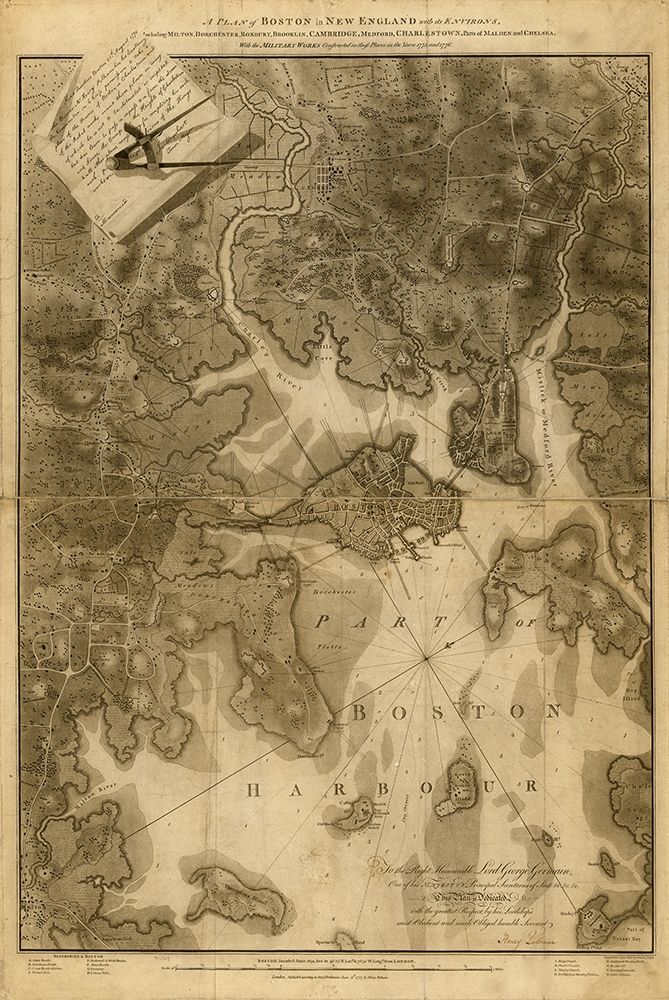 Boston Massachusetts 1777 art print by Vintage Maps for $57.95 CAD